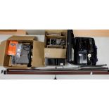 A mixed collection of items to include Zeiss slide projector, Eumig cini projector,