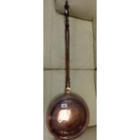 Victorian copper bed pan warmer