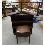 Oak Bookcase , telephone table and wall