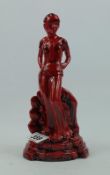 Peggy Davies Ruby Fusion figure of an Art Deco Lady signed on base