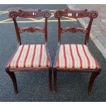 Two decorative dining chairs