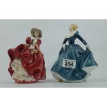 Royal Doulton lady figures Top O the Hil