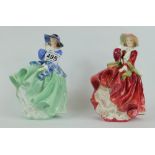 Royal Doulton lady figures Top O the Hil