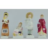 Royal Doulton figures from the Kate Greenaway collection Louise HN2369, Georgina HN2377,