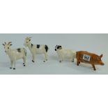 Beswick pot bellied goat 6223 X2,