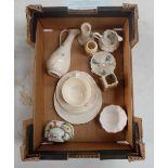 A collection of Goss, Royal Doulton and Irish Parian china to include vases, cups,