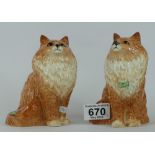 Beswick Ginger seated cats 1880 (2)