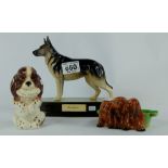 Beswick figure of a comical dog begging with plate 1054,