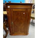 Edwardian Burr Walnut corner cupboard