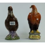 Beswick and Royal Doulton whiskey decanters Golden Eagle and Grouse (2)