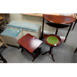 Modern furniture to include Hall table, Lloyd loom type ottomans,