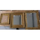 Three wall mirrors in heavy gilt frames (3)