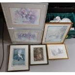 A collection of framed prints to include Salon The Right Honourable Lord Dening,