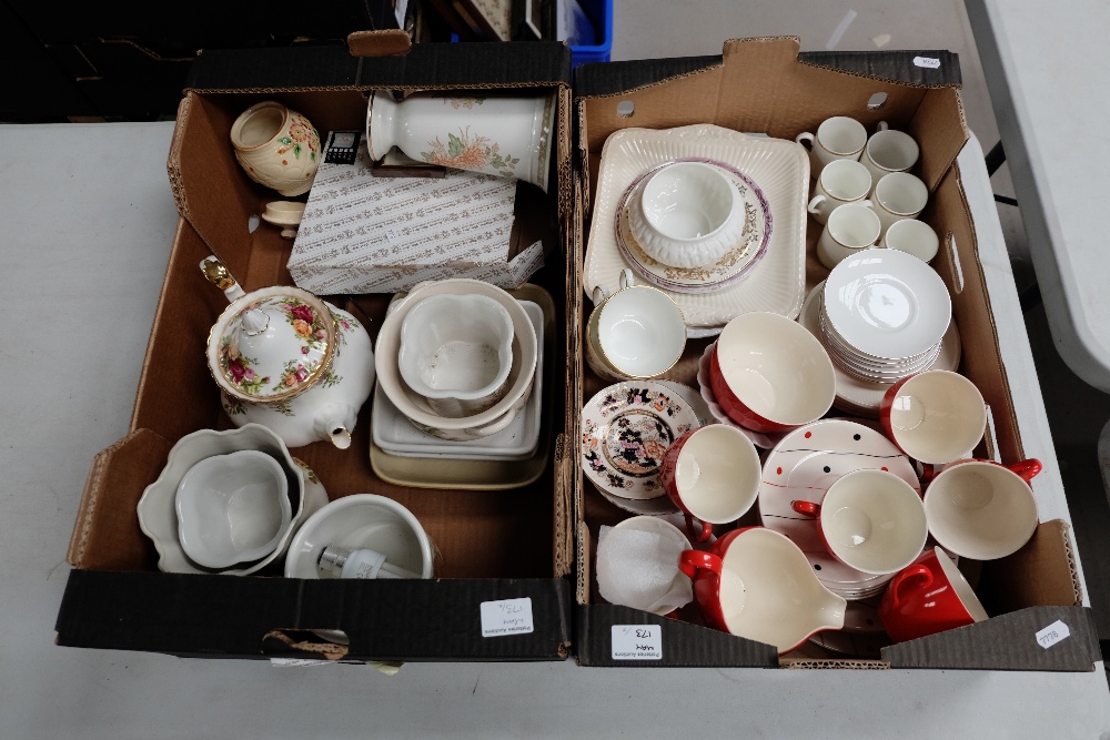 A mixed collection of items to include Wedgwood Metallised coffee cans and saucers,