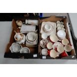 A mixed collection of items to include Wedgwood Metallised coffee cans and saucers,