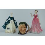 Royal Doulton lady figures Regal lady HN2709 (seconds),