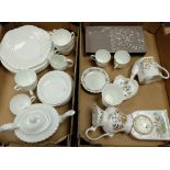 A collection of quality undecorated pottery together with a quantity of Aynsley items to include