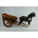 Beswick Burham Beauty with working harness and original cart