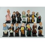 Royal Doulton small Dickens character figures to include Little Nell, Mrs Bardell,