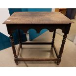 19th Century oak occasional table (split top)