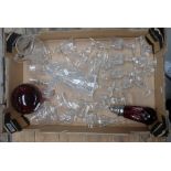 A collection of quality cut glass crystal items to include glasses, jugs,
