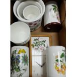 A large collection of Portmeirion items to include plant pots, suet bowls,