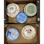 A collection of mixed Victorian plates to include early crown derby,