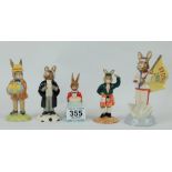 Royal Doulton Bunnykins to include Lawyer DB214, Sydney 2000 DB216 (with cert), Mr Bunnykins DB18,