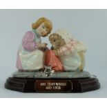 Beswick Beatrix Potter Tableau figure Mrs Tiggywinkle and Lucie, limited edition with wood base,