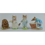 Beswick Beatrix Potter figures Old Mr Pricklepin BP3b, Anna Maaria BP3a,