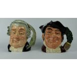 Royal Doulton large character jugs Mine Host D6468 and Lawyer D6498 (2)