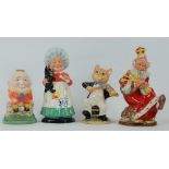 Royal Doulton figures from the Nursery Rhyme collection to include Humpty Dumpty,