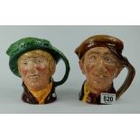 Royal Doulton large character jugs Arry D6207 and Arriet D6208 (2)