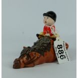 Beswick Thelwell comical girl on chestnut pony ''Kickstart" 2769b