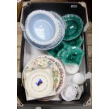 A good mixed collection of Wedgwood items to include queensware bowls, cabbage green pattern items,