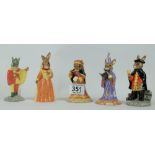 Royal Doulton Bunnykins to include Wizard DB168 (with cert), Fortune Teller DB218,