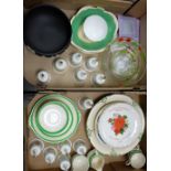 A mixed collection of items to include Franklin Porcelain pottery bells, decorative plates,