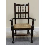 Rush Seated child's arm chair