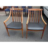 Mid century Danish style arm chairs (2)