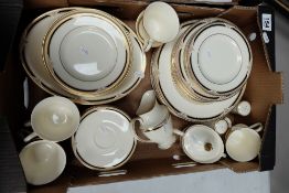 A good collection of Royal Doulton Andover dinner and teaware to include plates, open veg dishes,