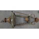 Victorian copper and steel street lamp mantle