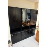 Large MDF storage unit consistent of 3 larger upright units and 3 smaller items (6)