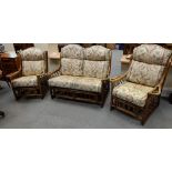 3 piece wicker conservatory suite (3)