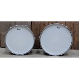 Two Pearl Primero chrome drums (2)