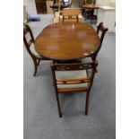 Reproduction Tripod Table and four chairs (5)