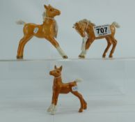 A collection of palamino foals to include third version stretched foal 763,