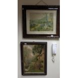 Two large framed Edwardian prints (2)