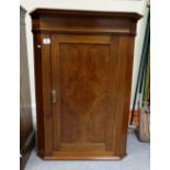 Edwardian Burr Walnut corner cupboard