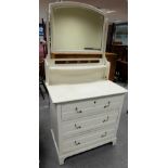 Painted Edwardian 3 draw dressing table