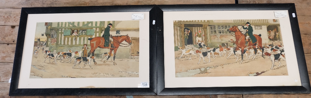 Two framed Cecil ablin prints depicting